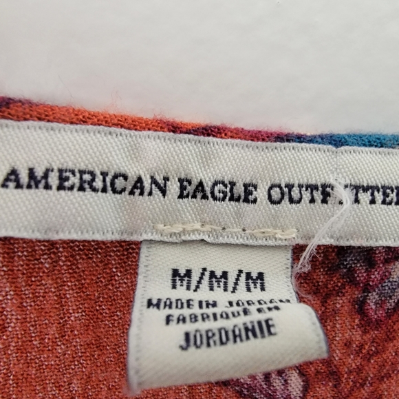 American Eagle Boho Floral Top Size M - Picture 2 of 6